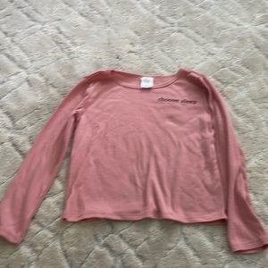 Pink pajama top "choose sleep" good condition